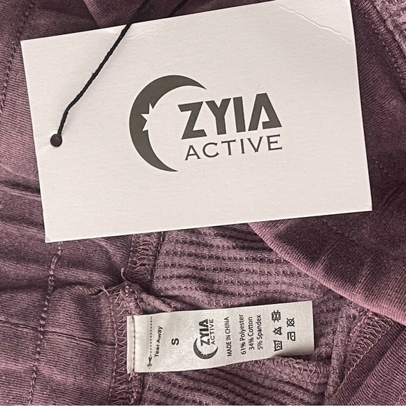 Zyia Joggers Small NWT High Rise Thermal Waffle Knit Pull On Slim Casual Pants - Picture 8 of 8